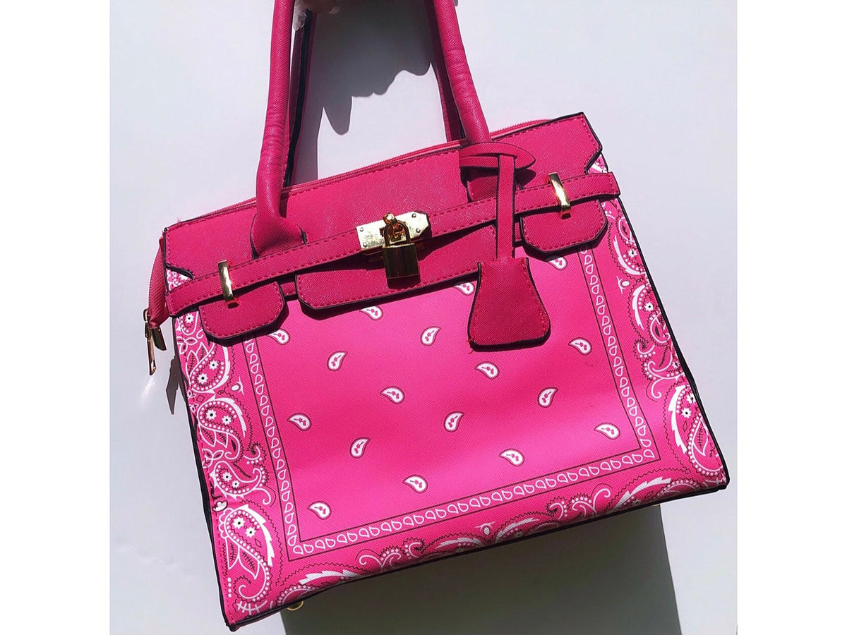 pink bandana purse